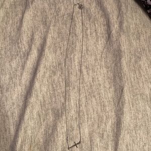 Sideway cross necklace